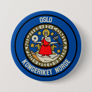 Oslo Rond Embleem Ronde Button 7,6 Cm