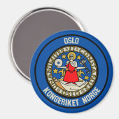 Oslo Round Emblem Magneet (Voorkant / Achterkant)