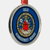 Oslo Round Emblem Metalen Ornament (Rechts)