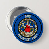 Oslo Round Emblem Ronde Button 7,6 Cm (Voorkant /achterkant)