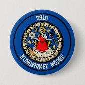 Oslo Round Emblem Ronde Button 7,6 Cm (Voorkant)