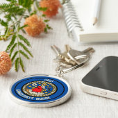 Oslo Round Emblem Sleutelhanger (Zijkant)