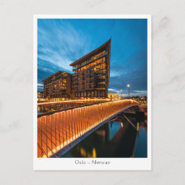 Oslo 's nachts, Noorwegen Briefkaart