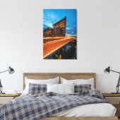 Oslo 's nachts, Noorwegen Canvas Afdruk (Insitu (Slaapkamer))