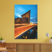 Oslo 's nachts, Noorwegen Canvas Afdruk (Insitu (Woonkamer))