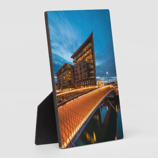 Oslo 's nachts, Noorwegen Fotoplaat (Zijkant)