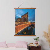 Oslo 's nachts, Noorwegen Hangend Wandkleed (Slaapkamer)