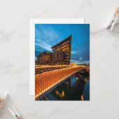 Oslo 's nachts, Noorwegen Kaart (Voorkant / Achterkant in situ)