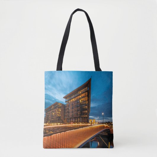 Oslo 's nachts, Noorwegen Tote Bag (Voorkant)