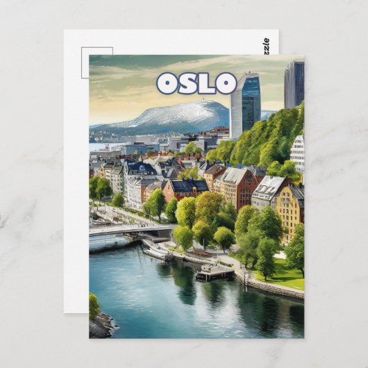 Oslo, Scandinavische juweel aan de heldere oevers Briefkaart (Voorkant / Achterkant)