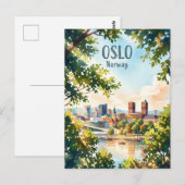 Oslo silhouet Noorwegen Briefkaart (Voorkant / Achterkant)