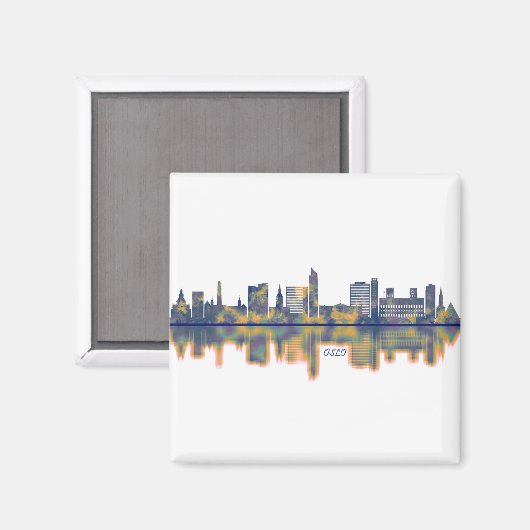 Oslo Skyline Magneet (Voorkant / Achterkant)