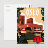 Oslo, stadhuis, Noorwegen Briefkaart (Voorkant / Achterkant)