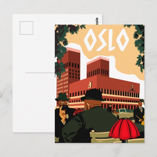 Oslo, stadhuis, Noorwegen Briefkaart (Voorkant / Achterkant)
