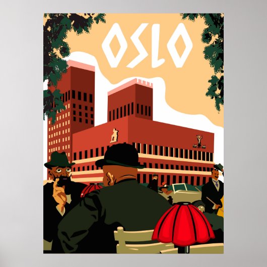 Oslo, Stadhuis, Noorwegen Poster (Voorkant)