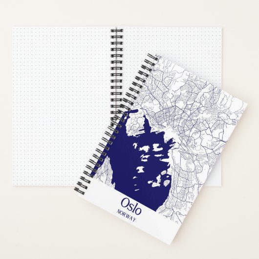Oslo Stadsplattegrond Bullet Journal Notitieboek (Binnen)