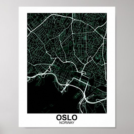 Oslo Stadsplattegrond Poster, Poster (Voorkant)