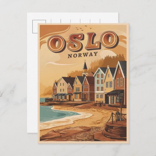 Oslo strand Noorwegen  souvenirs en geschenken Briefkaart (Voorkant / Achterkant)