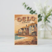 Oslo strand Noorwegen  souvenirs en geschenken Briefkaart (Staand voorkant)