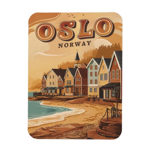 Oslo strand Noorwegen  souvenirs en geschenken Magneet (Verticaal)