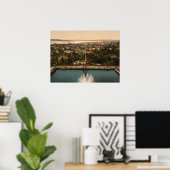 Oslo uit St Hanshaugen Park Noorse archiefafdruk Poster (Thuiskantoor)