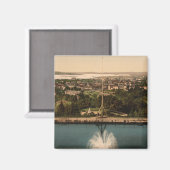 Oslo vanaf St Hanshaugen Park, Noorwegen Magneet (Voorkant / Achterkant)