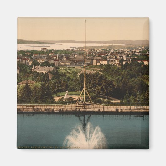 Oslo vanaf St Hanshaugen Park, Noorwegen Magneet (Voorkant)