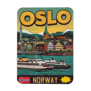 Oslo veerboten Noorwegen grappige souvenirs en cad Magneet