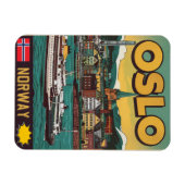 Oslo veerboten Noorwegen stripverhalen souvenirs e Magneet (Horizontaal)