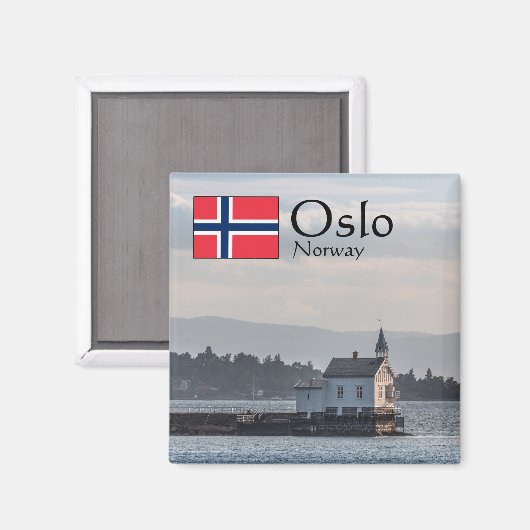 Oslo vuurtoren magneet (Voorkant / Achterkant)