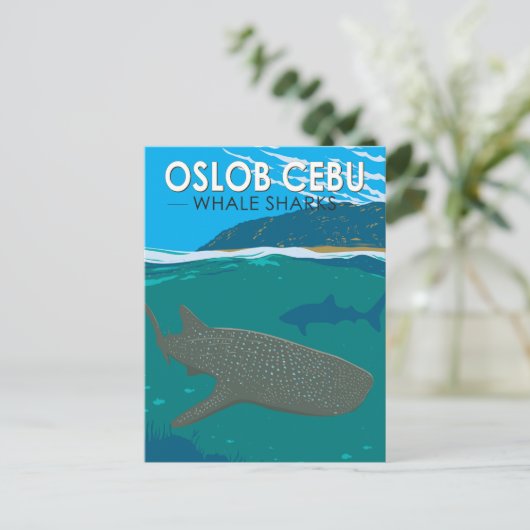 Oslob Cebu Filipijnen Walvis Shark Travel  Briefkaart (Staand voorkant)