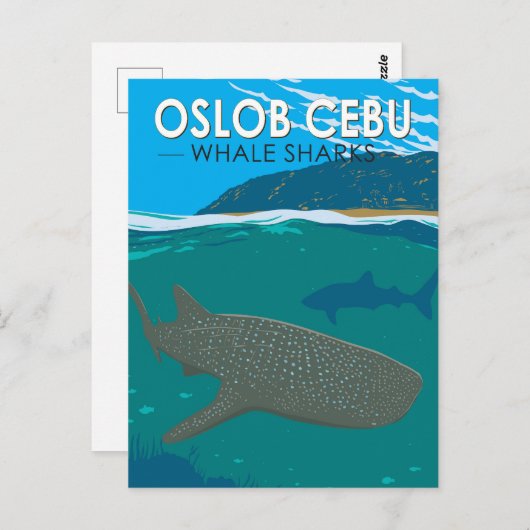 Oslob Cebu Filipijnen Walvis Shark Travel  Briefkaart (Voorkant / Achterkant)