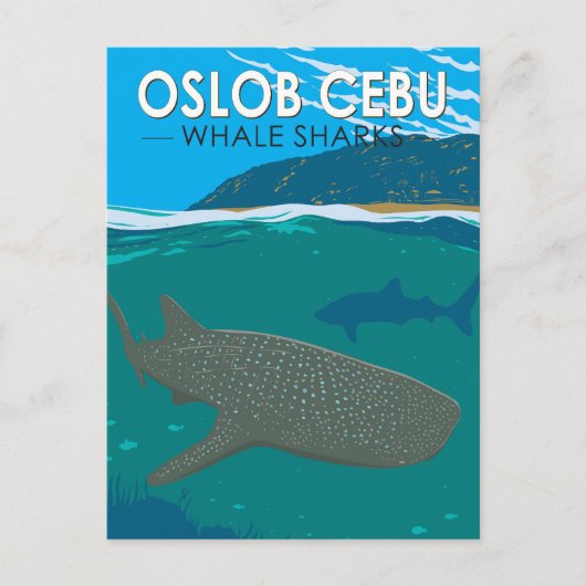 Oslob Cebu Filipijnen Walvis Shark Travel  Briefkaart (Voorkant)