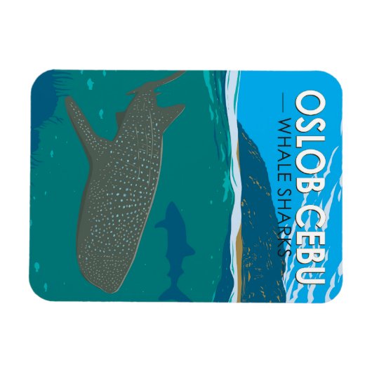 Oslob Cebu Filipijnen Walvis Shark Travel  Magneet (Horizontaal)