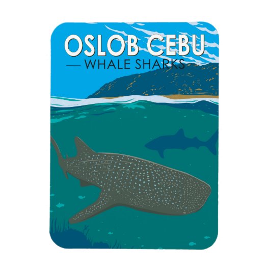Oslob Cebu Filipijnen Walvis Shark Travel Magneet (Verticaal)