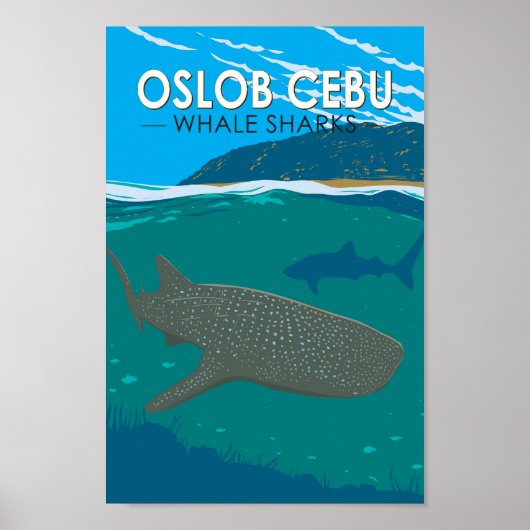 Oslob Cebu Filipijnen Walvis Shark Travel  Poster (Voorkant)
