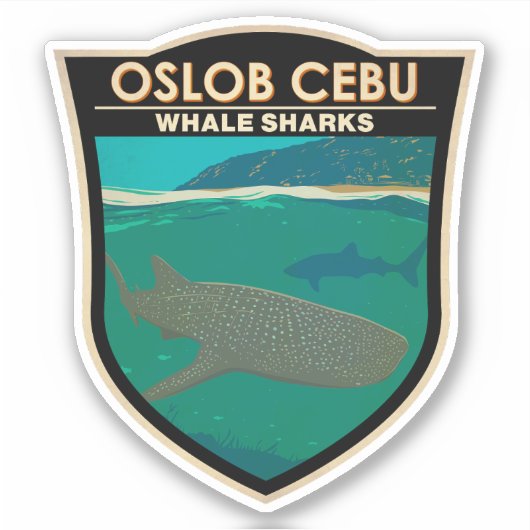 Oslob Cebu Filipijnen Walvis Shark Travel  Sticker (Voorkant)