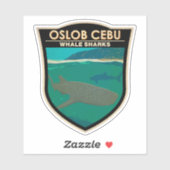 Oslob Cebu Filipijnen Walvis Shark Travel  Sticker (Vel)