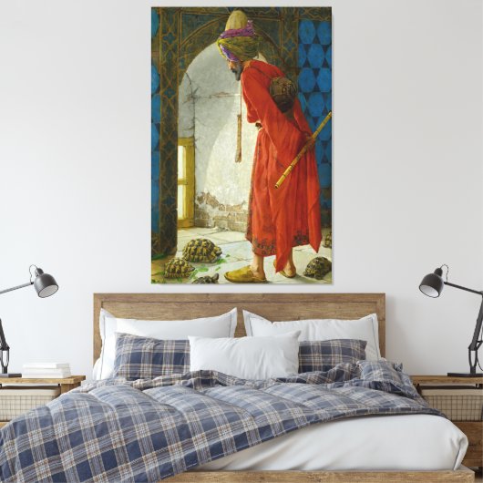 Osman Hamdi Bey De schildpad trainer (1900) Canvas Afdruk (Insitu (Slaapkamer))