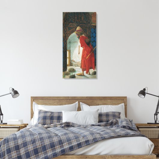 Osman Hamdi Bey The Tortoise Trainer Canvas Afdruk (Insitu (Slaapkamer))