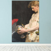 Osmar Schindler Germaanse krijger met helm (1902) Canvas Afdruk (Insitu (Houten vloer))