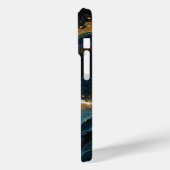Osmic Gold en Blue Fluid Art, Luxe Abstract Case-Mate iPhone Case (Achterkant / Links)