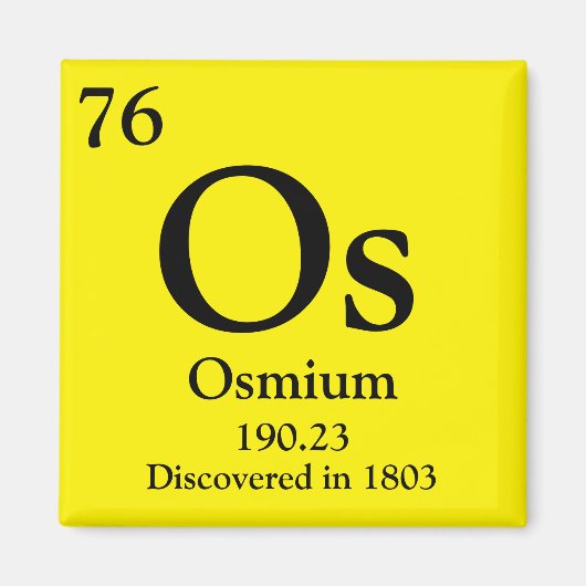 Osmium Periodiek Tafel Magneet (Voorkant)