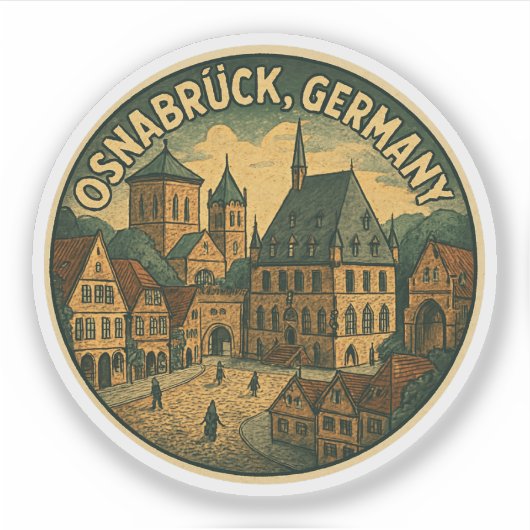 Osnabrück Duitsland Stadhuis Sticker (Voorkant)