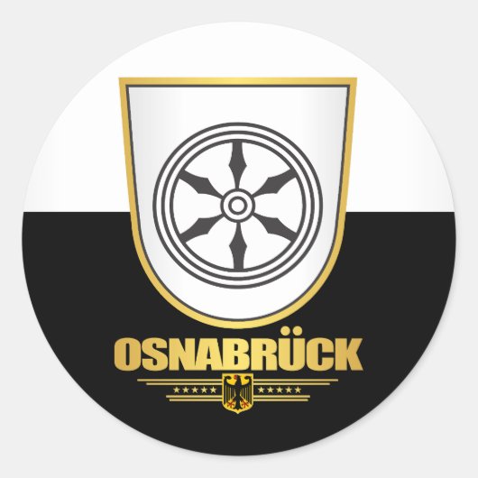 Osnabruck Ronde Sticker (Voorkant)