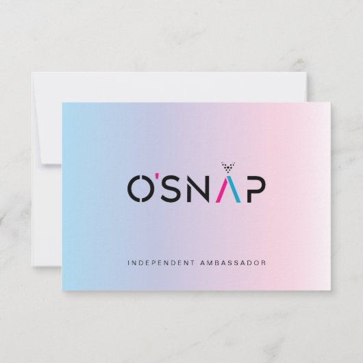 O'Snap Ambassador Opmerking Dank u wel Bedankkaart (Achterkant)