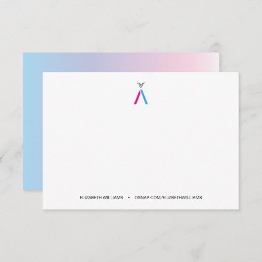 O'Snap Ambassador Opmerking Dank u wel Bedankkaart (Voorkant / Achterkant)