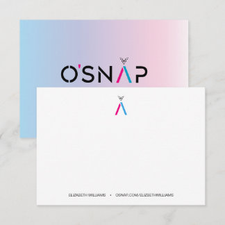 O'Snap Ambassador Opmerking Dank u wel Bedankkaart