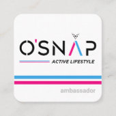 O'Snap Design 3-Visitekaartje Vierkante Visitekaartje (Voorkant)