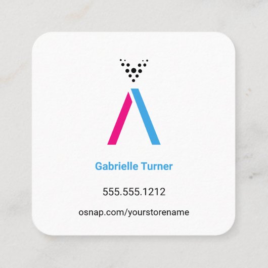 O'Snap Design 3-Visitekaartje Vierkante Visitekaartje (Achterkant)